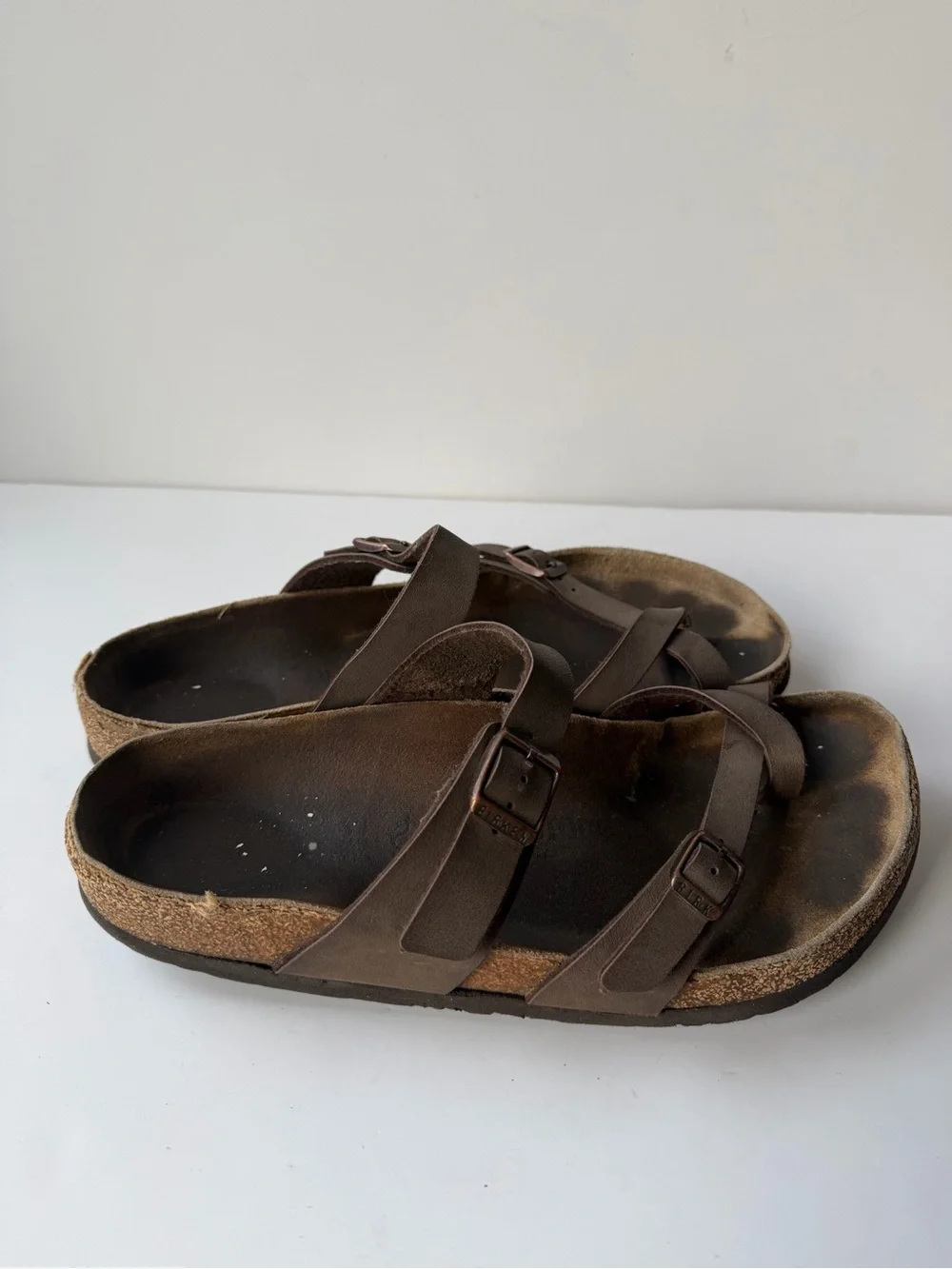 BIRKENSTOCK Mayari Birko-Flor Vegan Mocha Toe Sandals Size EU 40 Women’s US 9.5